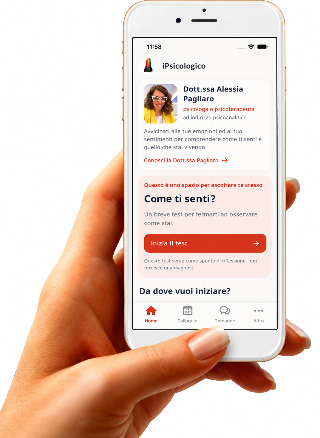 App iPsicologico della Dott.ssa Pagliaro per psicologia e psicoterapia